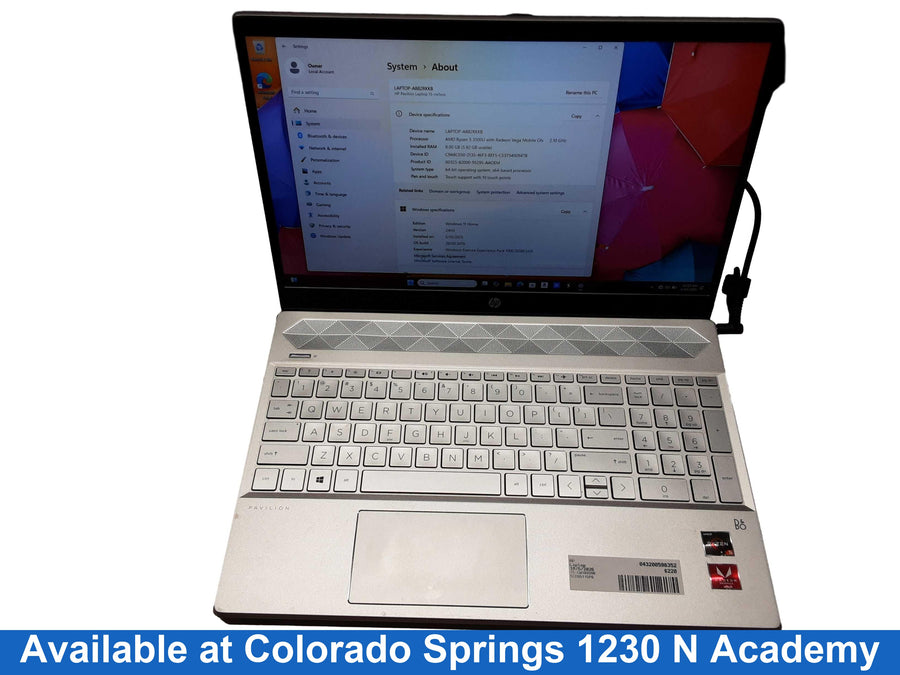 Hp 15-cw1095nr Amd Ryzen 5 8 Gb 256 Gb Gray Laptop