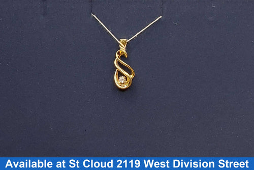 Diamond Pendant - Yellow Gold 14k (.585) 1.752 grams