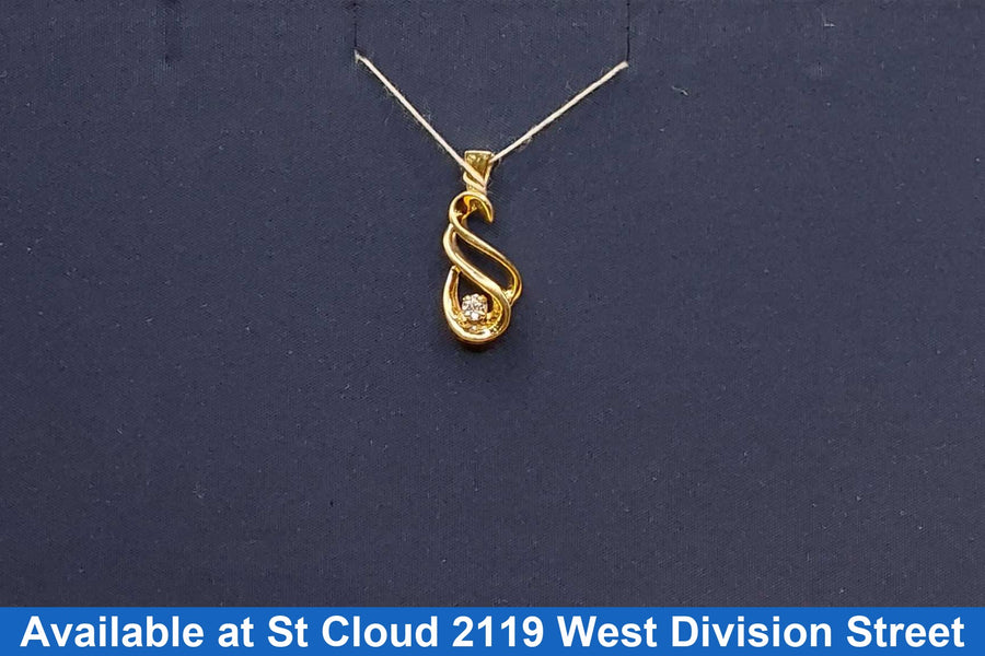 Diamond Pendant - Yellow Gold 14k (.585) 1.752 grams
