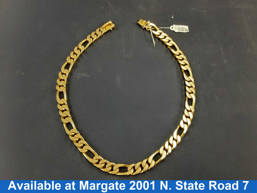 Figaro Chain - Yellow Gold 14k (.585) 125.5 grams 18 inch