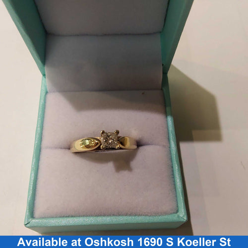 Women's Ring - Solitaire - Yellow Gold 14k (.585) 4.5 grams Size 7.5