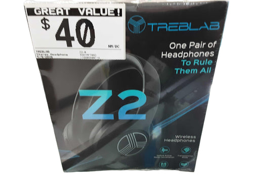 Treblab Z2-b Black Stereo Headphone