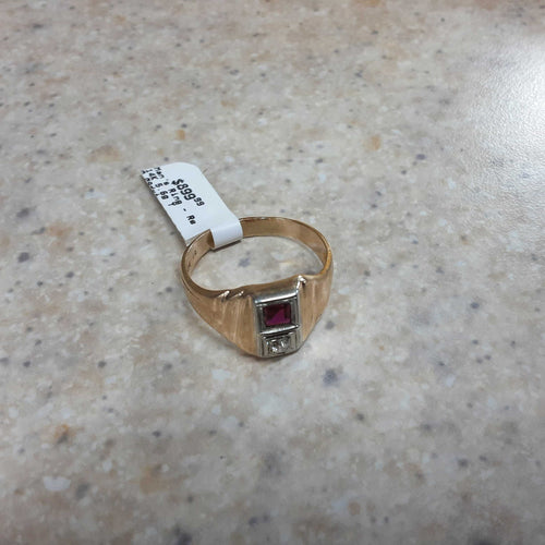 Men's Ring - Yellow Gold 14k (.585) 5.6 grams Size 12