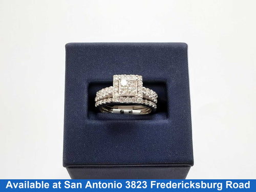 Engagement Set Diamonds White Gold 14k Size 6