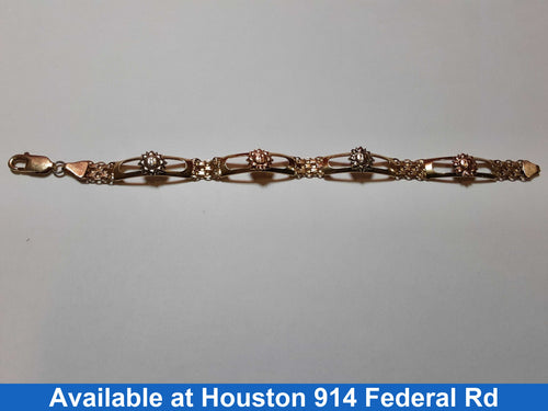 Bracelet - Tricolor Gold 10k (.417) 10.6 grams 7 inch