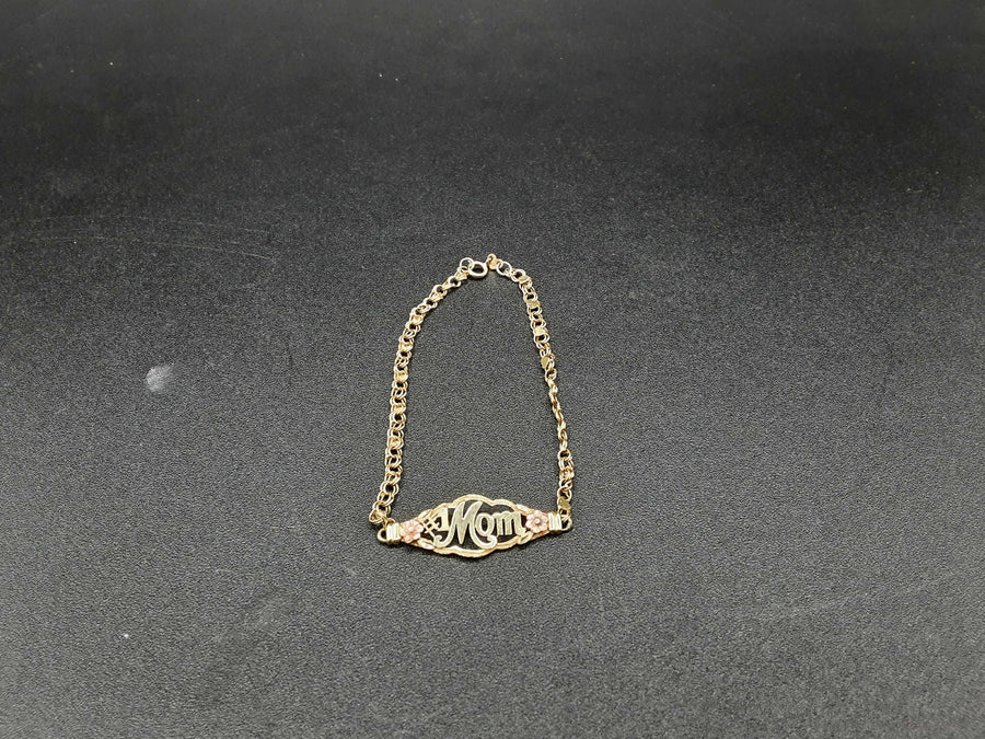 Link Bracelet - Tricolor Gold 10k (.417) 2.7 grams 5 inch