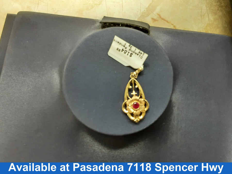 Diamond Pendant - Yellow Gold 14k (.585) 1.3 grams