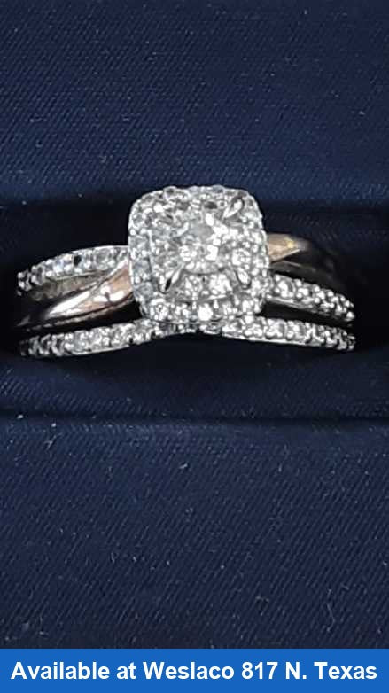 Ring - Wedding Set - White Gold 10k (.417) 5.7 grams Size 8