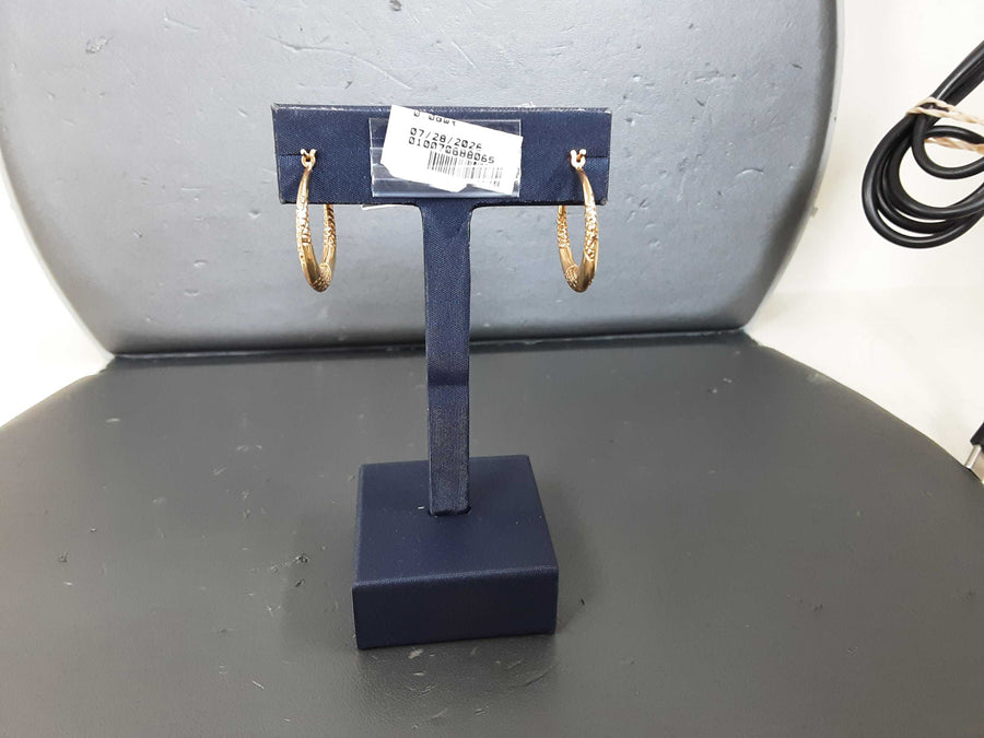 Hoop Earrings - Yellow Gold 10k (.417) 1.5 grams