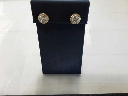Double Stud Earring - Yellow Gold 10k (.417) 2.7 grams