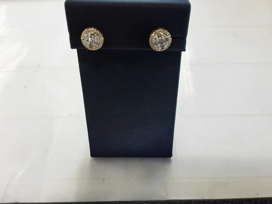 Double Stud Earring - Yellow Gold 10k (.417) 2.7 grams
