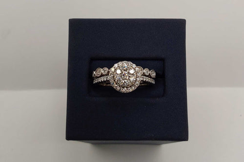 Ring - Engagement Set - White Gold 10k (.417) 6.32 grams Size 7