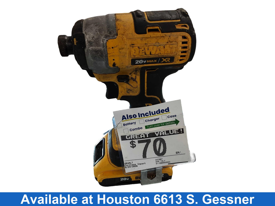 Dewalt Dcf887 Yellow Cordless Impact Drill