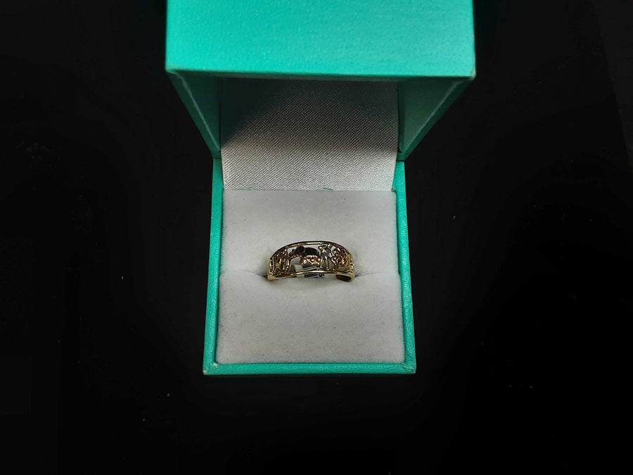 Women's Ring - Tricolor Gold 14k (.585) 2.1 grams Size 8.5
