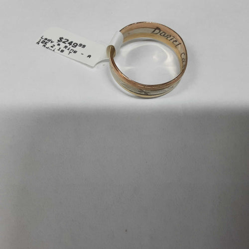 Women's Ring - Anniversary - Tricolor Gold 10k (.417) 2.1 grams Size 11.5