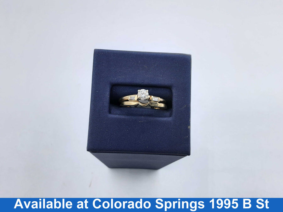 Women's Ring - Solitaire - Yellow Gold 14k (.585) 3.3 grams Size 8.5