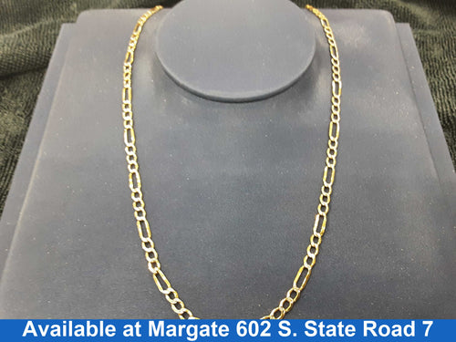 Figaro Chain - Yellow Gold 10k (.417) 4.5 grams 22 inch