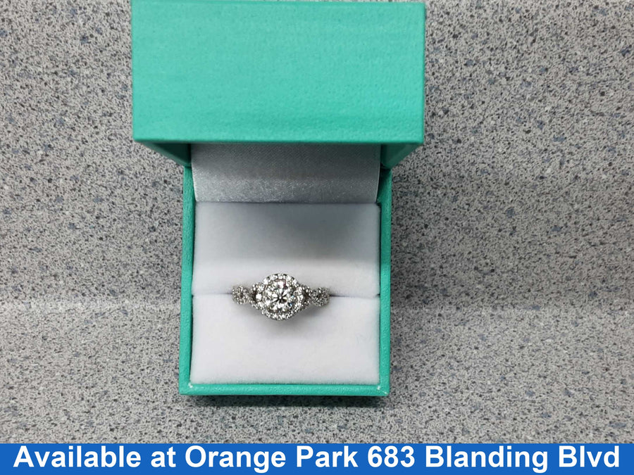 Ring - Wedding Set - White Gold 14k (.585) 3.9 grams Size 7