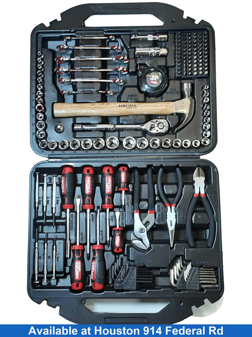 Hyper Tough Hyper Tough 160 Piece Home Tool Set With Molded Ca Black Socket