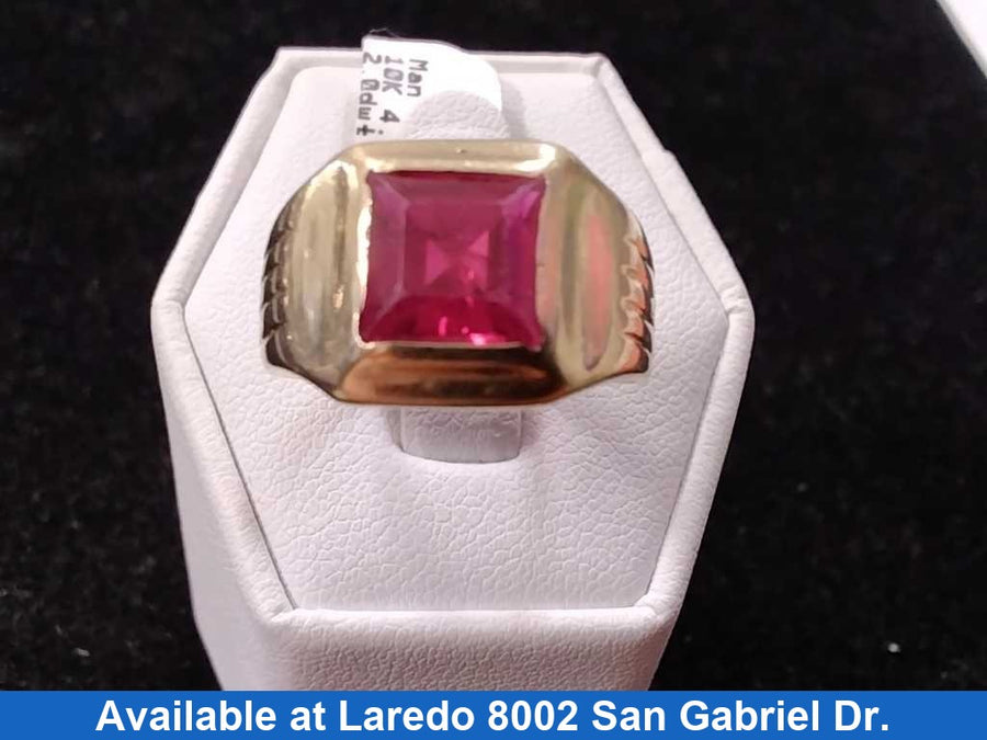 Men's Ring - Yellow Gold 10k (.417) 4.7 grams Size 8