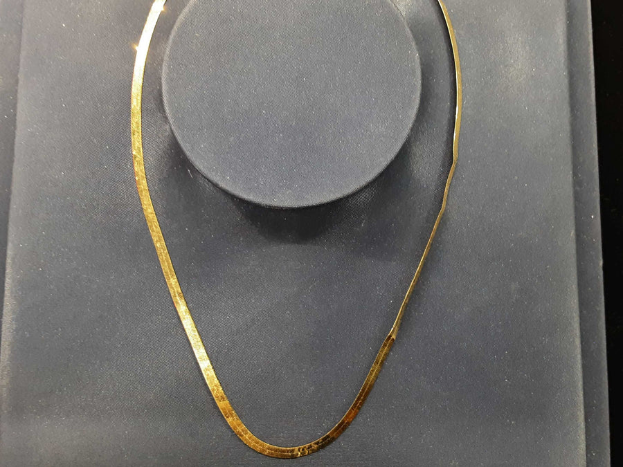 Herringbone Chain - Yellow Gold 18k (.750) 4 grams 16 inch