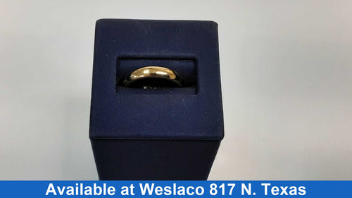 Ring - Wedding Band - Yellow Gold 10k (.417) 3.6 grams Size 7.5
