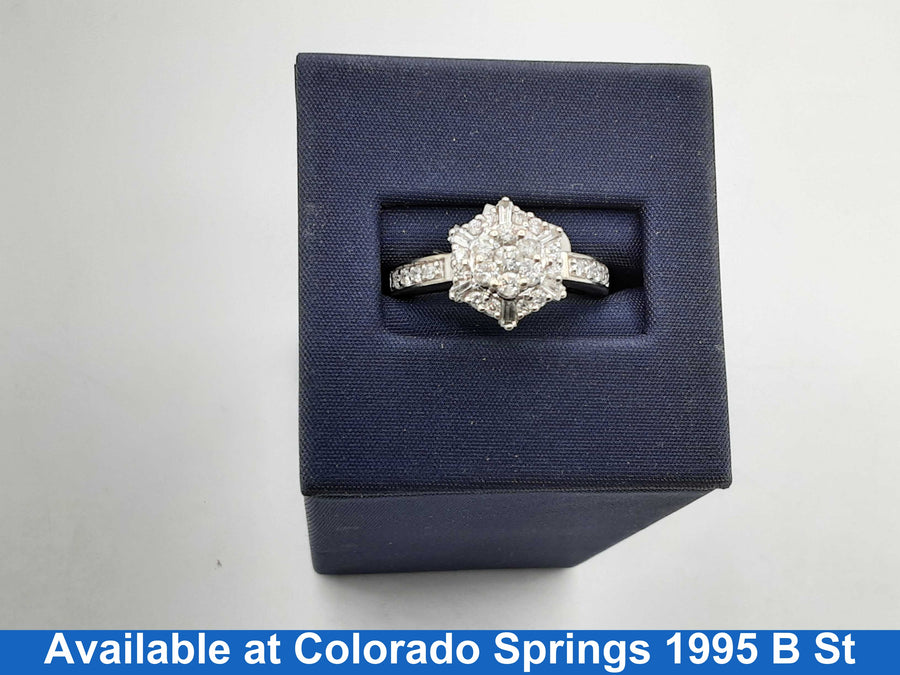 Ring - Engagement Set - White Gold 14k (.585) 3.3 grams Size 8