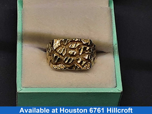 Men's Ring - Yellow Gold 10k (.417) 8.6 grams Size 11.5