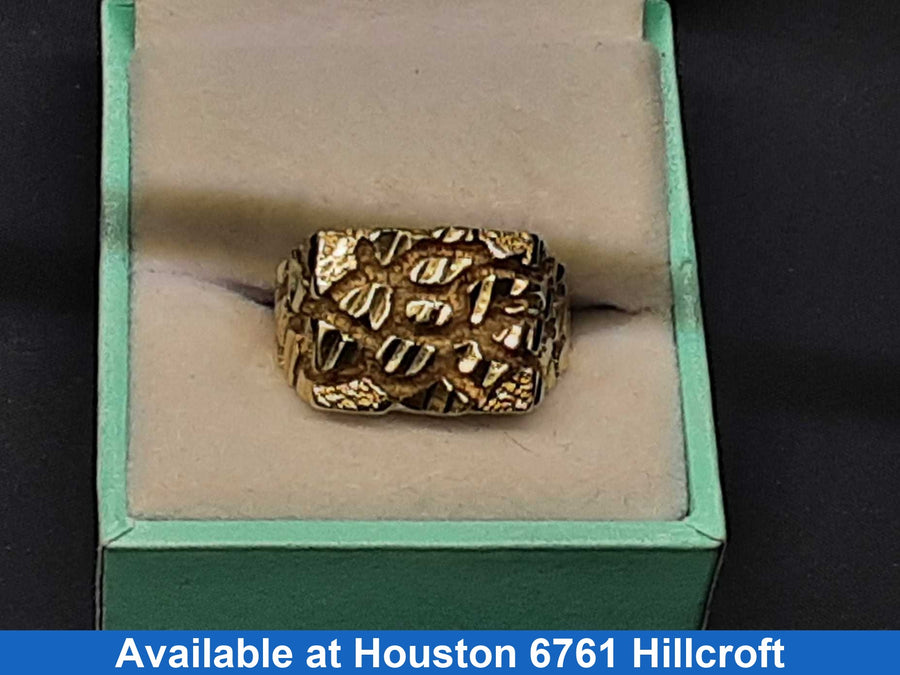 Men's Ring - Yellow Gold 10k (.417) 8.6 grams Size 11.5