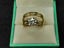 Ring - Wedding Set - Yellow Gold 14k (.585) 4.8 grams Size 8.5
