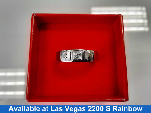Ring - Wedding Band - White Gold 14k (.585) 6 grams Size 9