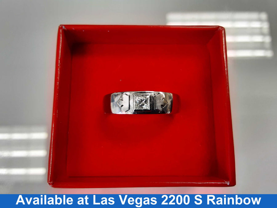 Ring - Wedding Band - White Gold 14k (.585) 6 grams Size 9