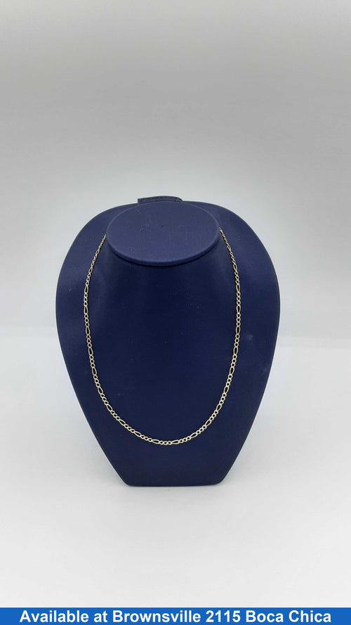 Figaro Chain - Yellow Gold 10k (.417) 4.5 grams 19 inch