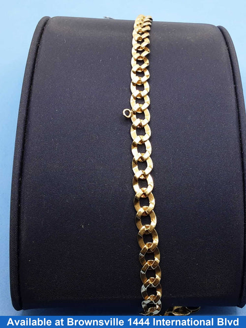 Cuban Link Bracelet - Yellow Gold 14k (.585) 11.7 grams 8 inch