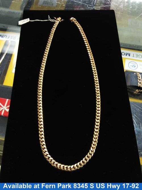 Cuban Link Chain - Yellow Gold 10k (.417) 31.7 grams 24 inch
