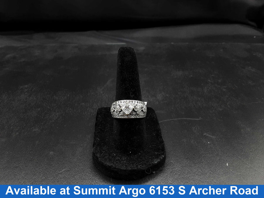 Ring - Engagement Set - White Gold 10k (.417) 4.8 grams Size 6.5
