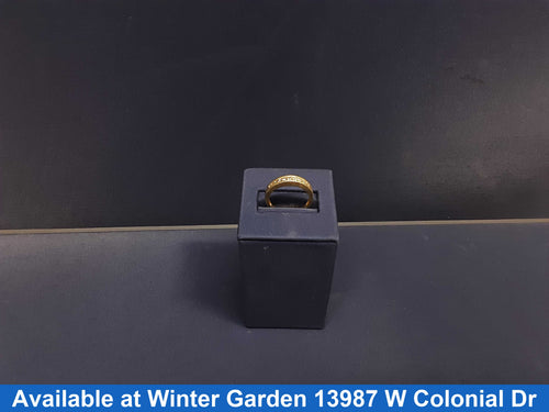 Ring - Wedding Band - Yellow Gold 14k (.585) 2.9 grams Size 7.5