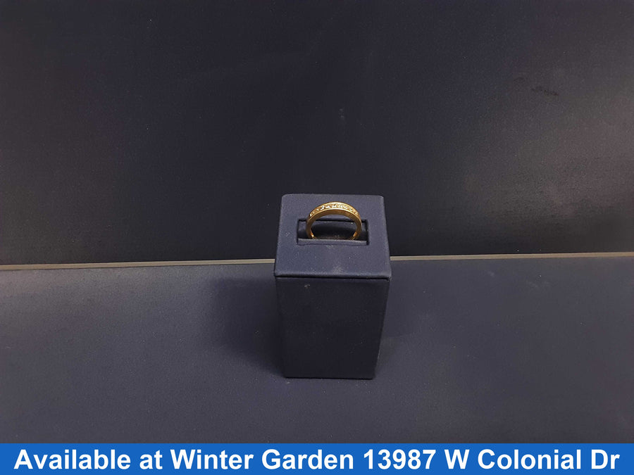 Ring - Wedding Band - Yellow Gold 14k (.585) 2.9 grams Size 7.5