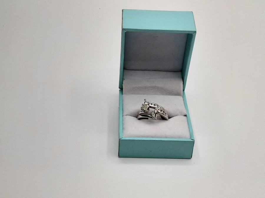 Ring - Engagement Set - White Gold 14k (.585) 4.9 grams Size 6