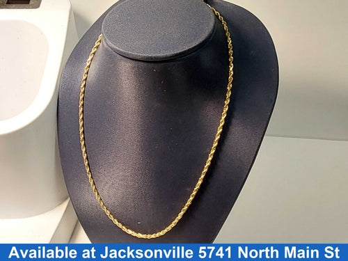Rope Chain - Yellow Gold 14k (.585) 6.3 grams 18 inch