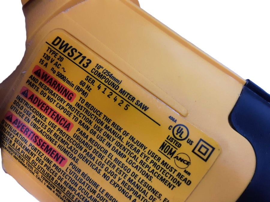 Dewalt Dws713 Yellow Corded Circular Saw