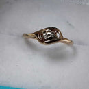 Women's Ring - Solitaire - Yellow Gold 14k (.585) 1 grams Size 4.5
