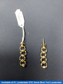 Earrings - Tricolor Gold 10k (.417) 2.4 grams