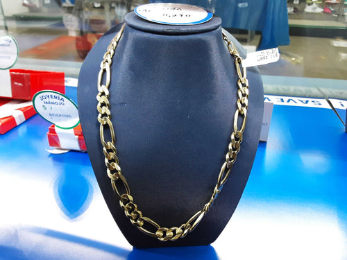 Figaro Chain - Yellow Gold 14k (.585) 79.5 grams 22 inch