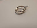 Bangle Earring White Gold 10k (.417) 5.8 grams