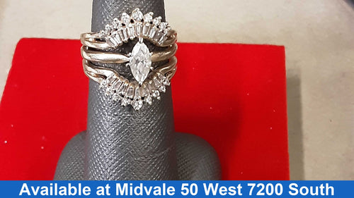 Ring - Engagement Set - Yellow Gold 14k (.585) 7 grams Size 8.5