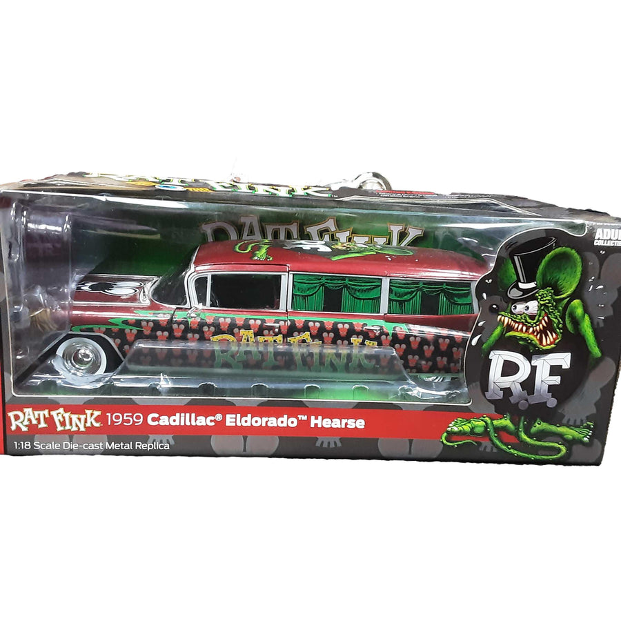 Auto World Rat Fink 1959 Cadillac Eldorado Hearse Red Other Collectible