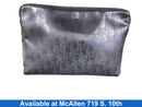 Christian Dior Leather Oblique Clutch Bag With Total Pattern Black Purse / Handbag