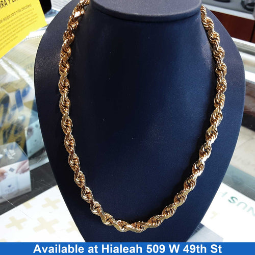Rope Chain - Yellow Gold 10k (.417) 45.1 grams 20 inch