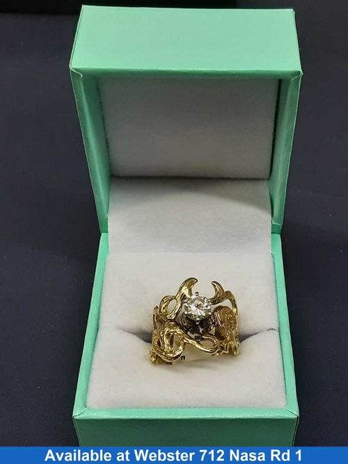 Women's Ring - Yellow Gold 14k (.585) 6.4 grams Size 7